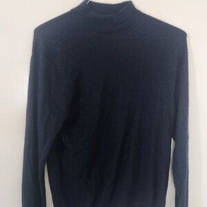 Blue Neiman Marcus Cashmere and Silk Sweater Pullover XXL